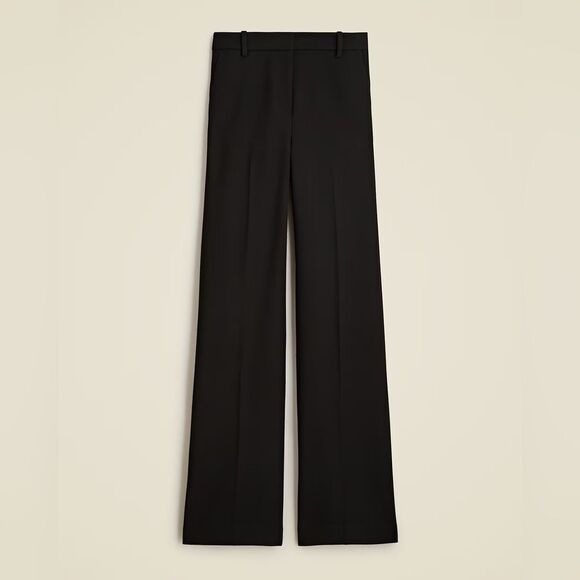 NWT J CREW Petite wide-leg trouser in four-season stretch in BLACK - Picture 9 of 10